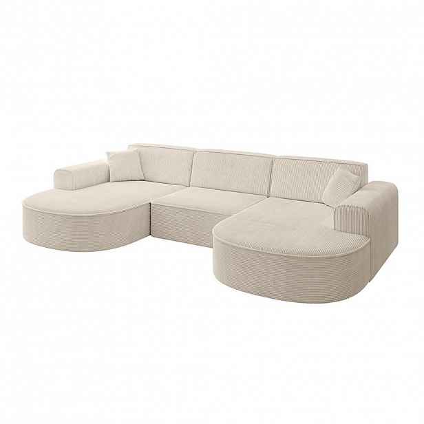 ALTDECOR SEDACÍ souprava MARI-U1 – 303 x 171 x 79 cm, béžový manšestr