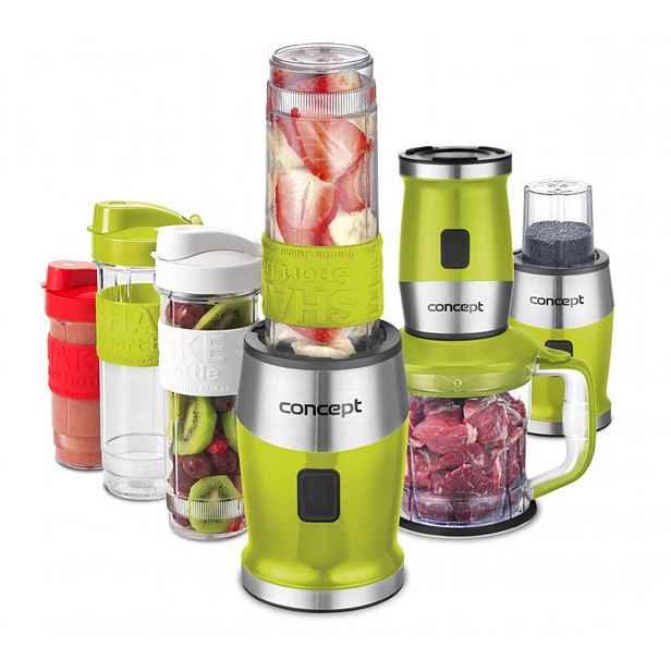 Concept - Smoothie mixér Fresh&Nutri, s příslušenstvím, zelená sm3393