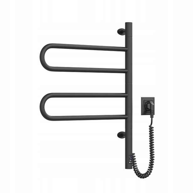 Elektrický koupelnový radiátor Černý Fouette Sensor 480х600