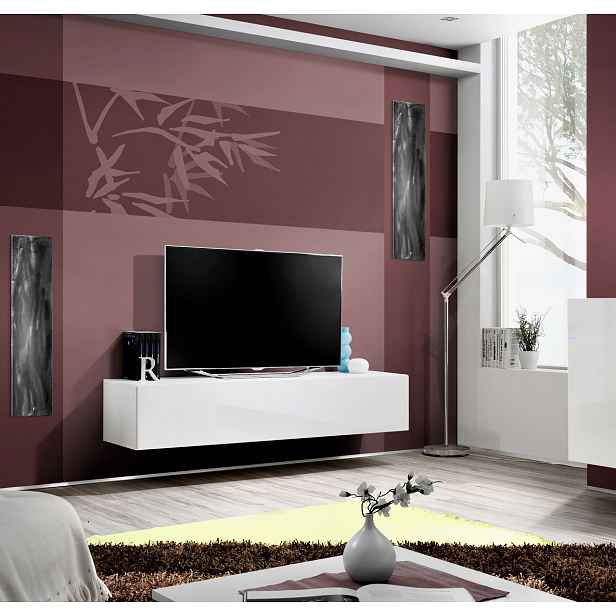 TV stolek FREYA - bílý