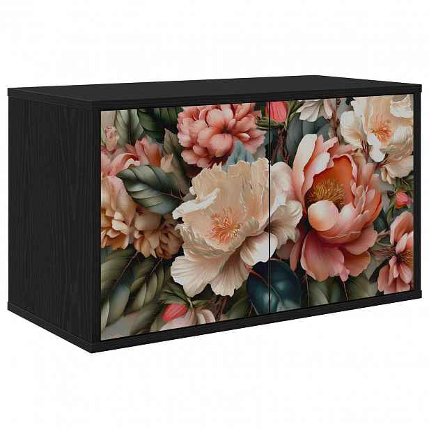 vidaXL Nástěnná TV skříň BORNE 69 x 33 x 40 cm Černý dub