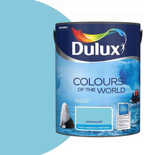 Dulux Barva Barvy světa 5L Tyrkysová Klif