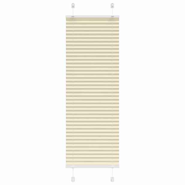 vidaXL Plisovaná roleta krémová 40x100 cm Šířka látky 39,4cm Polyester