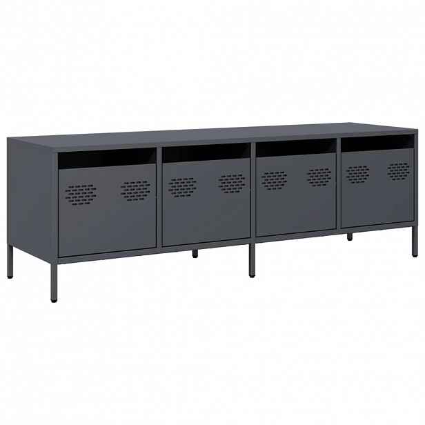 vidaXL TV skříňka antracitová 135x39x43,5 cm ocel válcovaná za studena