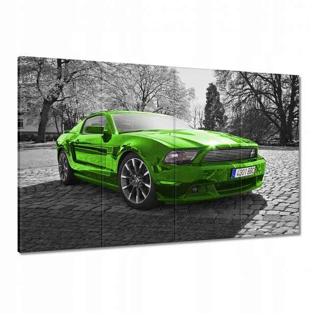 Obrazy 120x80 Zelený Ford Mustang Usa