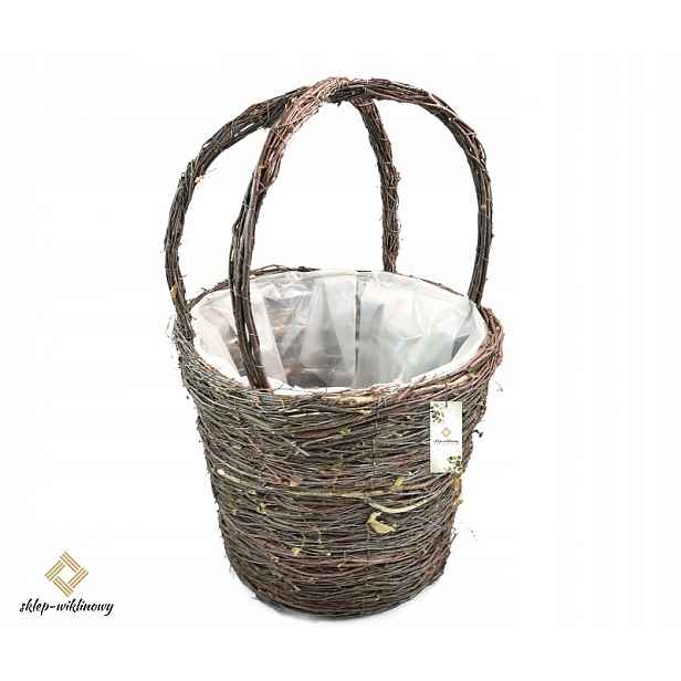 Březová nádoba na květiny, balkon, zahradu, kyblík, ozdoba Květináč V 62 cm