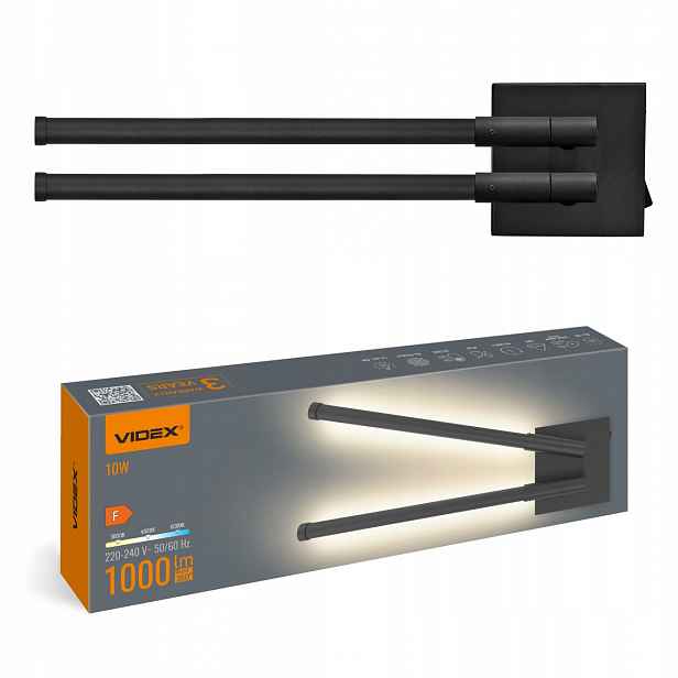 Nástěnná Led nástěnná lampa 10W 1000lm 3000-6000K Cct 120° Černá