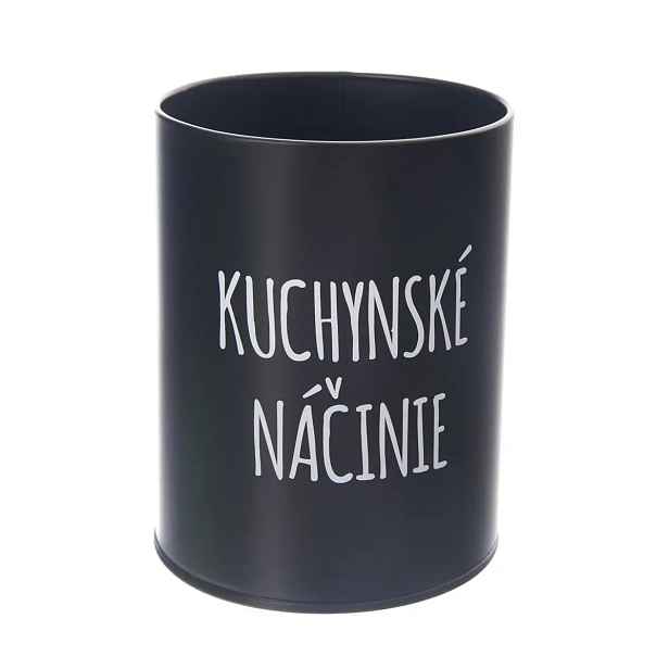Orion Dóza, plechová, černá, bez víka, KUCHYNSKÉ NÁČINIE SK