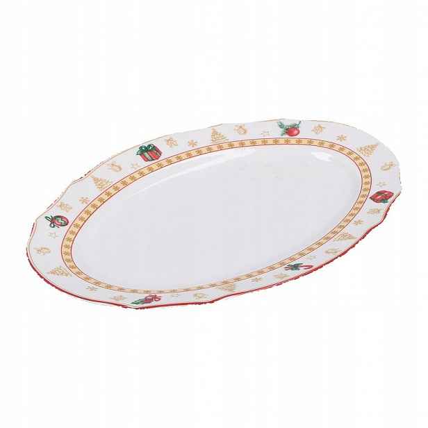Oválný podnos La Porcellana Bianca Christmas Edition 32 cm, porcelán