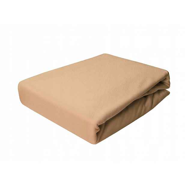 Prostěradlo Jersey 220x200 s gumou cappuccino