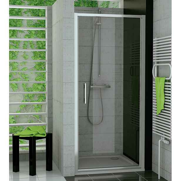 SanSwiss TOPP 0750 01 07 Jednokřídlé dveře 75 cm, matný elox/sklo