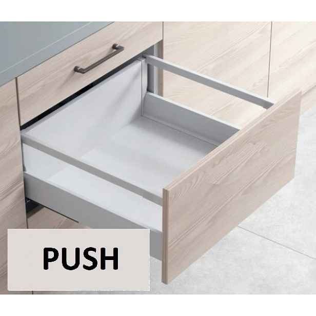 Šuplík Hafele, Matrix S35 1reling Push 500 Šedá