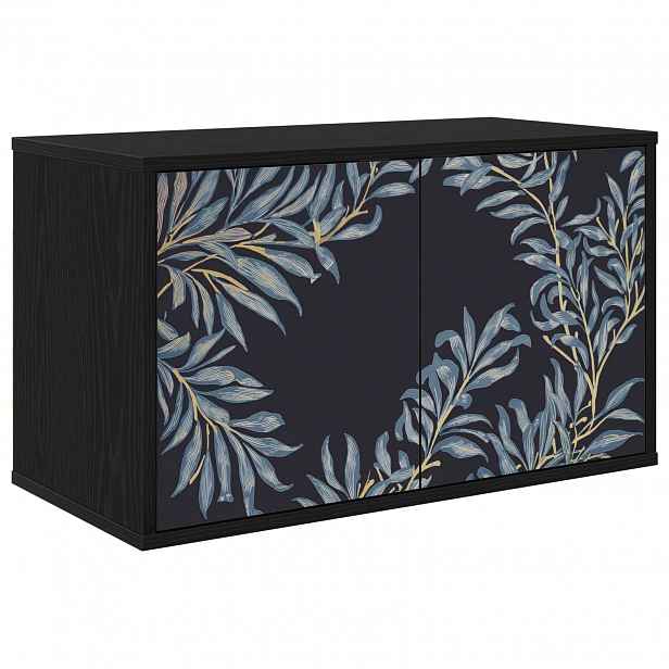 vidaXL Nástěnná TV skříň DOKKUM 69 x 33 x 40 cm Černý dub