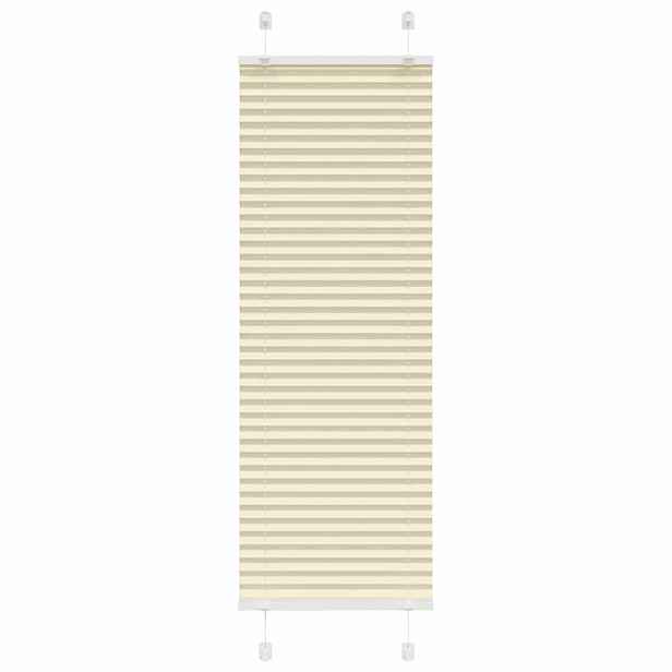 vidaXL Plisovaná roleta krémová 45x100 cm Šířka látky 44,4cm Polyester