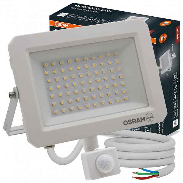 Led reflektorová lampa Halogenová Led lampa s senzorem 50W 5500lm 4000K IP65