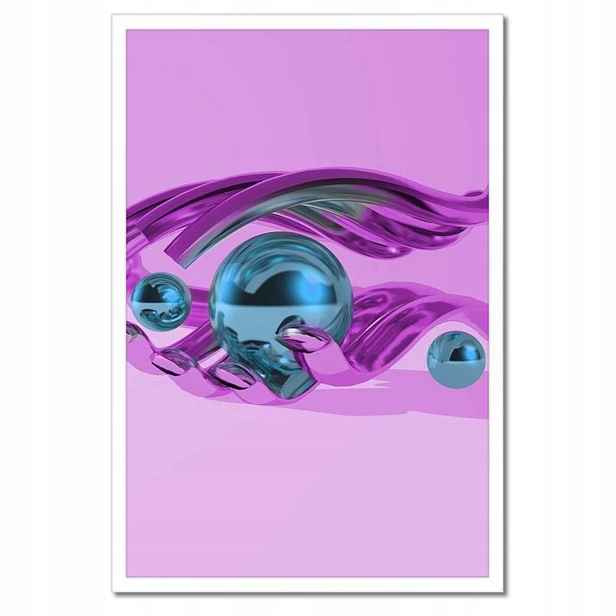 Plakáty v rámu 40x60 Fialová ilustrace