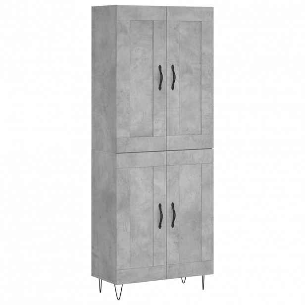 vidaXL Skříň highboard betonově šedá 69,5x34x180 cm kompozitní dřevo