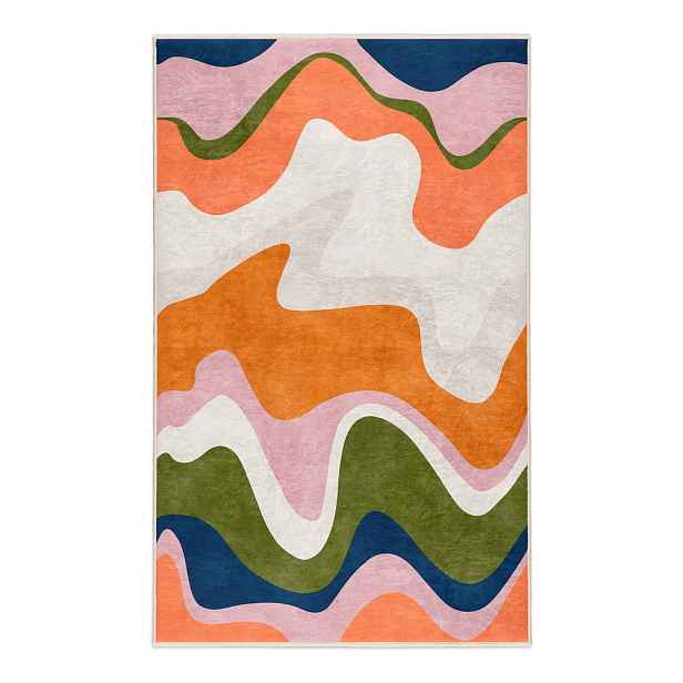 Oranžový pratelný koberec 120x180 cm Squiggly Orange – Mila Home