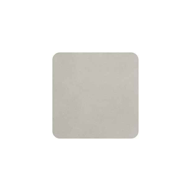 Sada 4 podtácků z imitace kůže 10x10 cm SOFT LEATHER ASA Selection - šedá
