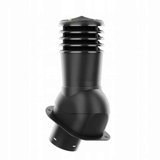 Větrací komín Smartline profil H fi 150 mm nezateplený, černý
