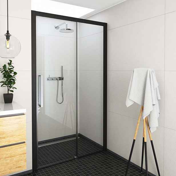 Sprchové dveře 120x205 cm pravá Roth Exclusive Line černá matná 565-120000P-05-02