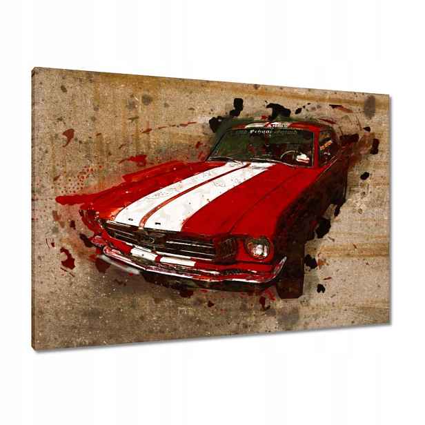 Obrazy 100x70 Červený Ford Mustang Usa