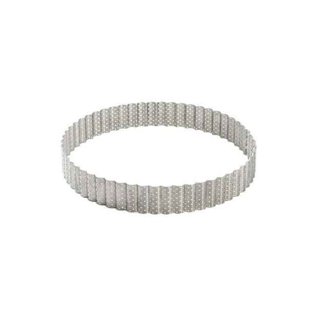 Perforovaná drážkovaná dortová forma, nerezová ocel, 20 cm – de Buyer