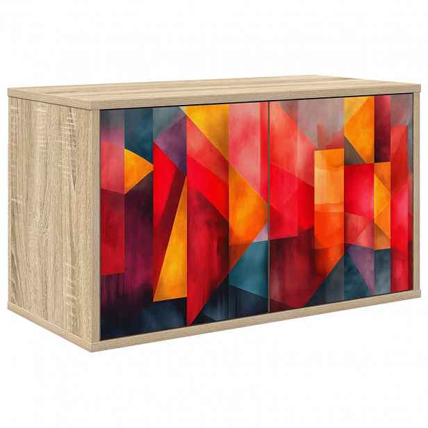 vidaXL Nástěnná TV skříň HEESCH 69 x 33 x 40 cm Dub sonoma