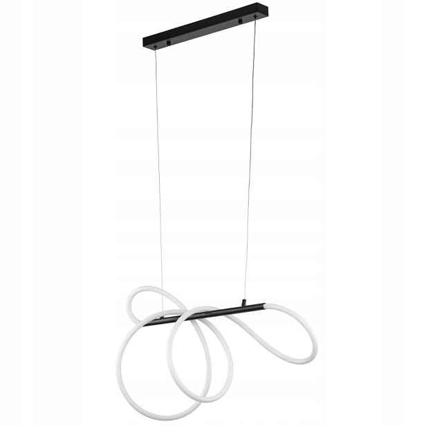 Závěsná lampa Flexi černá 1xLED 36W 4000K Futuristické Osvětlení Obývacího Pokoje