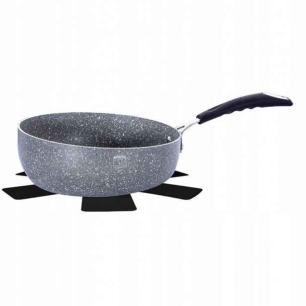 Hluboká mramorová pánev Wok 26 cm Berlinger Haus Grey Stone Touch BH-1401