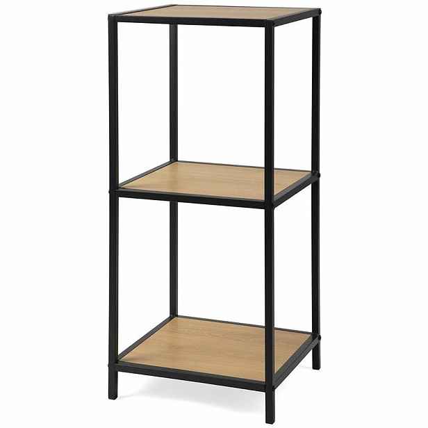 Kovový regál LOFTY Tower 3 OAK, 83 x 35 cm