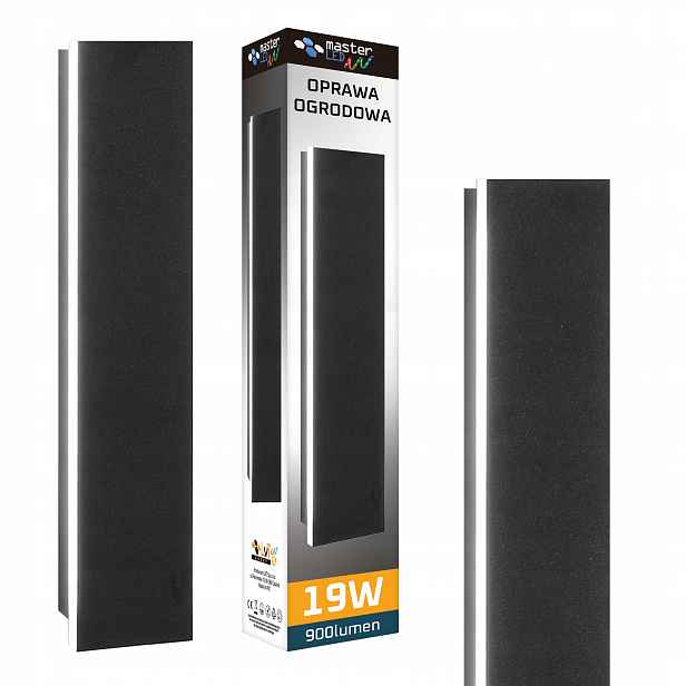 Led nástěnné svítidlo na fasádu Venkovní zahradní lampa 19W 4000K 60 cm