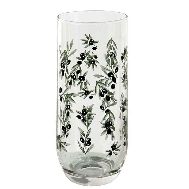 Nápojová sklenička s olivami - Ø 6*14 cm / 280 ml Clayre & Eef