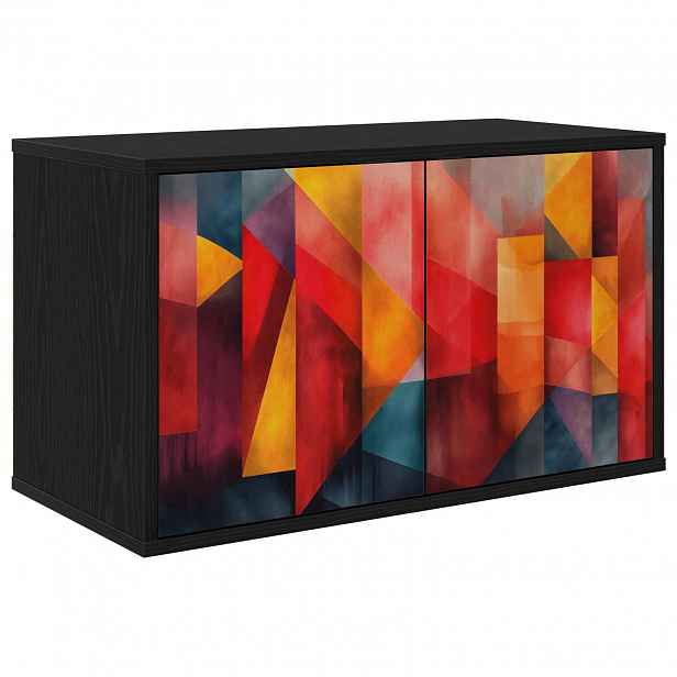 vidaXL Nástěnná TV skříň HEESCH 69 x 33 x 40 cm Černý dub