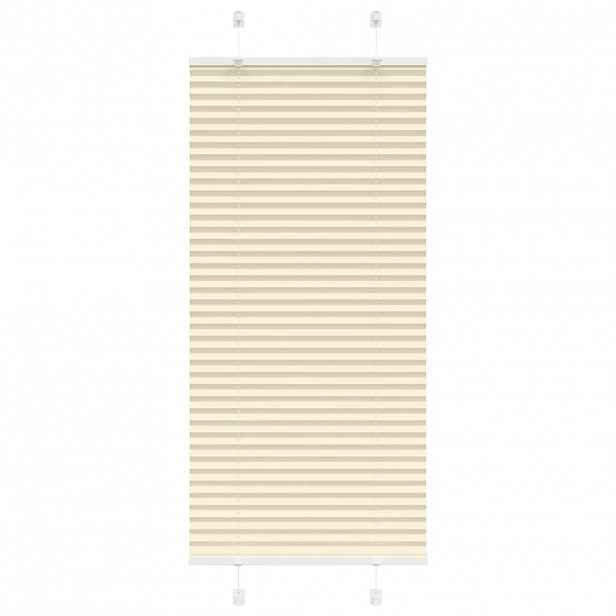 vidaXL Plisovaná roleta krémová 55x100 cm Šířka látky 54,4cm Polyester