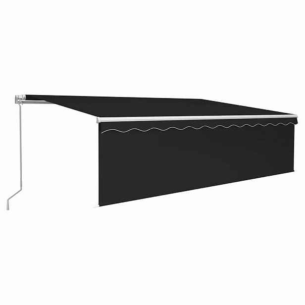 vidaXL Stahovací markýza Antracitová 5 x 3 m Polyester
