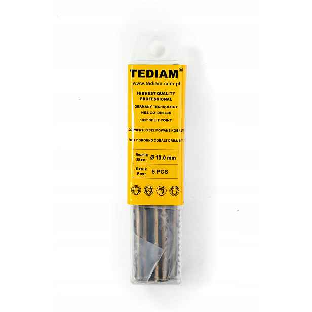Vrtáky do kovu Tediam Hss Kobalt 7,5 mm 10 ks
