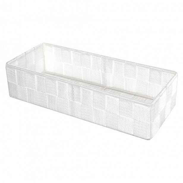 Compactor Úložný organizér do zásuvky Compactor TEX - košík L, 30 x 12 x 7 cm, bílý