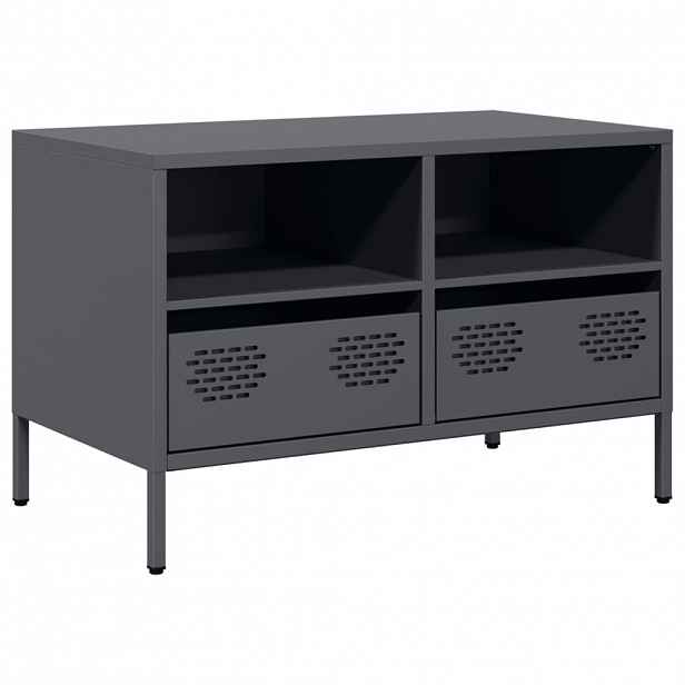 vidaXL TV skříňka antracitová 68x39x43,5 cm ocel válcovaná za studena