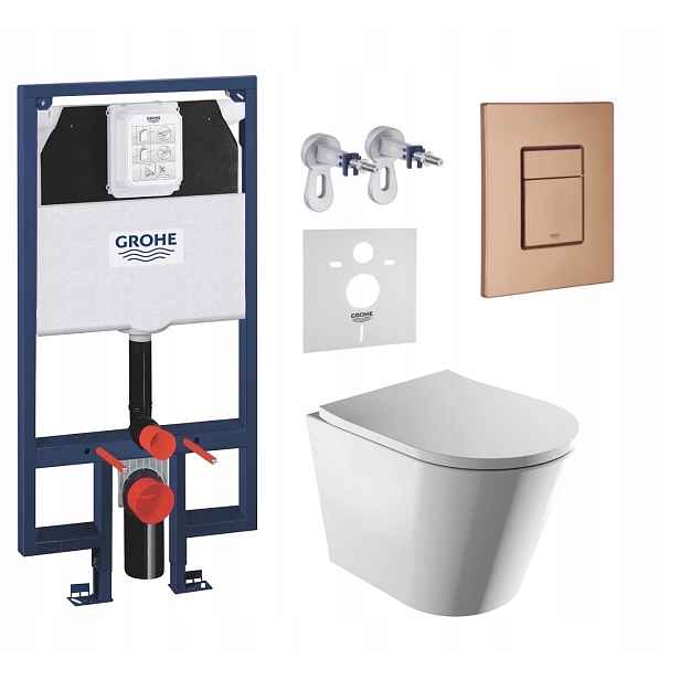 7v1 Wc Set, Stelaz Grohe Slim Wc Mísa Rim Silent Omnires Tlačítko