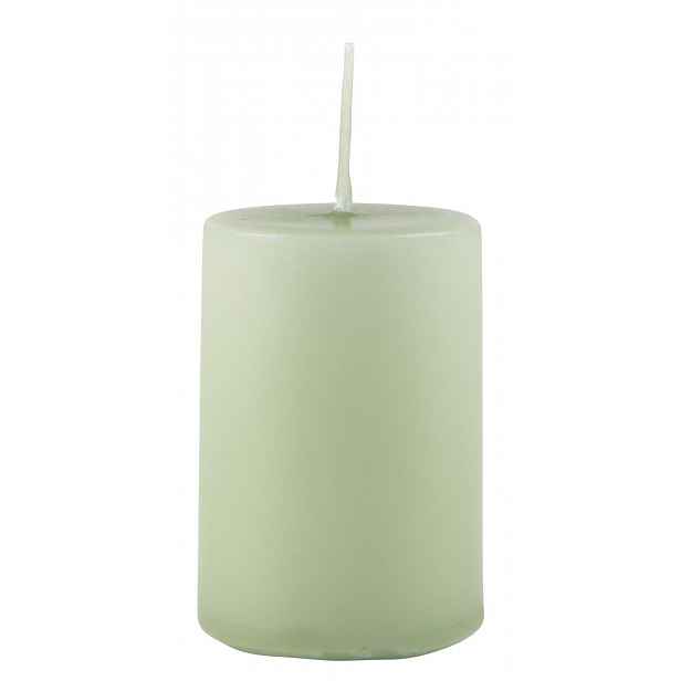 IB Laursen Zelená sloupová svíčka LIGHT GREEN 6cm