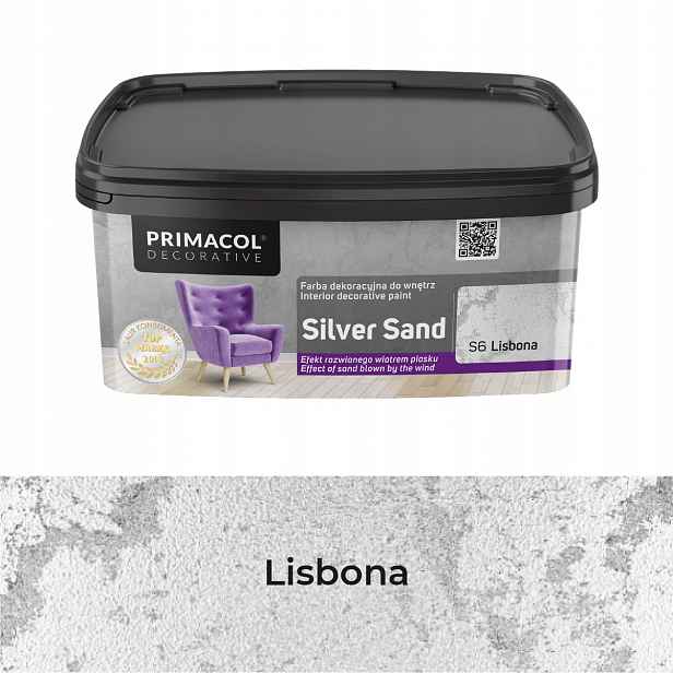 Primacol Dekorace Stříbrná Sand *lisbona* 1 L