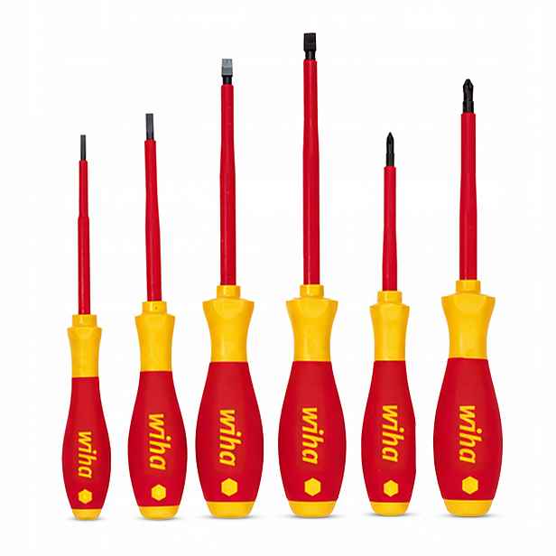 Sada šroubováků Wiha SoftFinish electric Plochý Phillips 6 ks Vde 00833