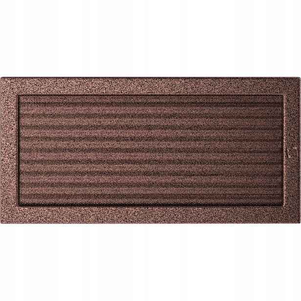 Ventilační mřížka 22x45 měděná s žaluzií