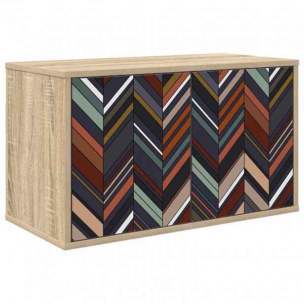 vidaXL Nástěnná TV skříň OMMEN 69 x 33 x 40 cm Dub sonoma