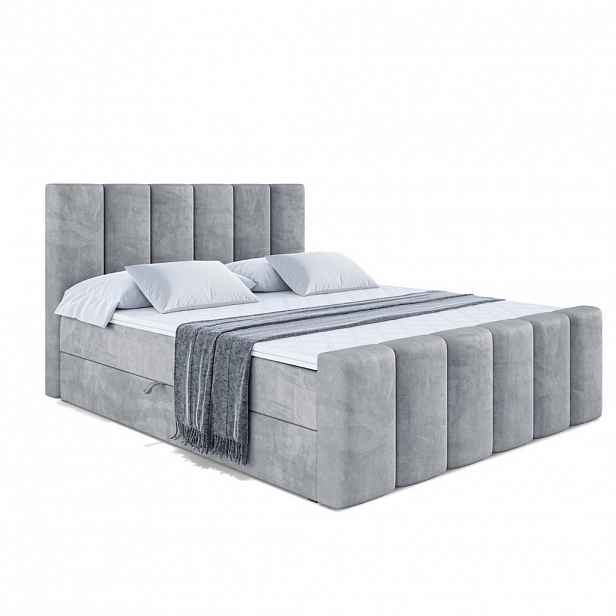 ALTDECOR AMERICKÁ postel BOXI1-Z – 160 × 200 cm – H3 – šedá