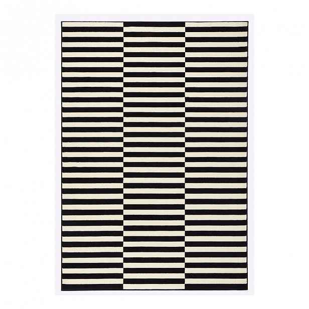 Černobílý běhoun Hanse Home Gloria Panel, 80 x 200 cm