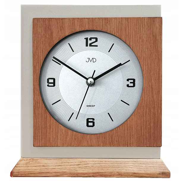 Dřevěné Hnědé Tiché Krbové Hodiny Jvd HS24013.78 18,5x20 cm