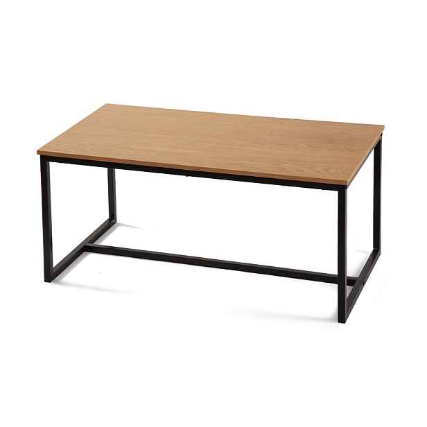 Konferenční stolek 90x47x40 cm, dřevo/kov