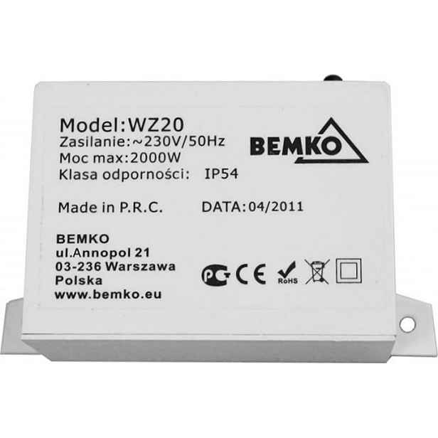 Soumrakový snímač 230V 50Hz 2000W